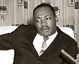 Photo of Martin Luther King Jr at Western Michigan University.