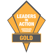 Leaders in Action Gold Logo