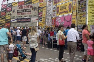 Photo of a crowd of people at Ribfest.