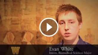 Video still of Evan White's interview.