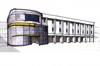 Artist's rendering of WMU's Richmond Product Design and Innovation Institute.