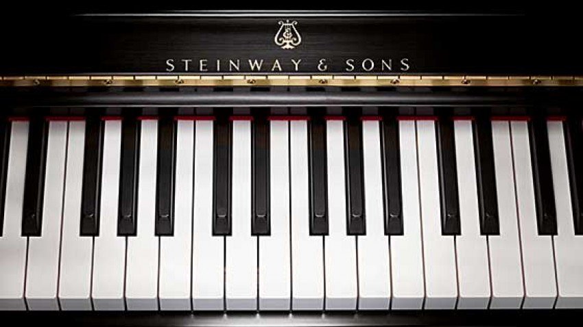 Photo of Steinway piano.