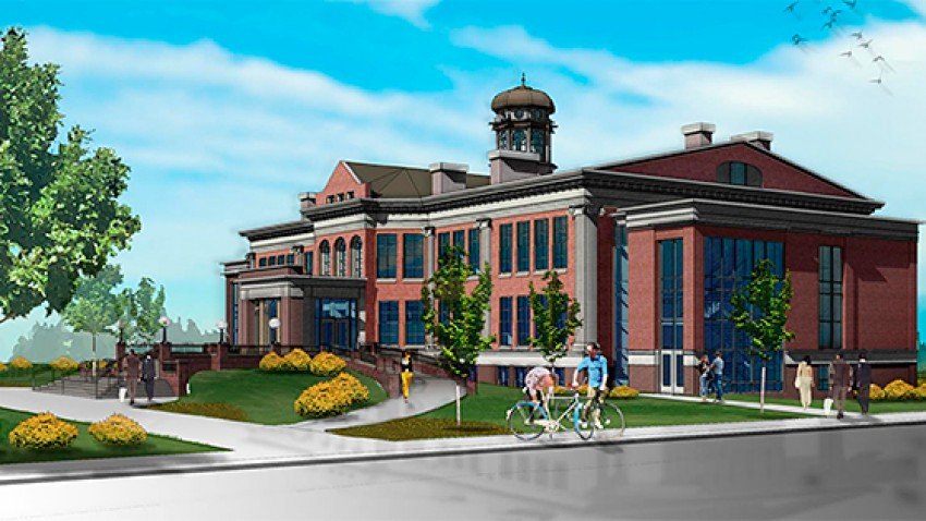 Rendering of the renovated East Hall.