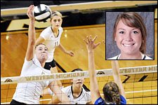 Photo of Western Michigan University volleyball's Allyson Doyle.