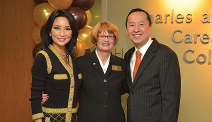Charles and Lynn Zhang with Kay Palan