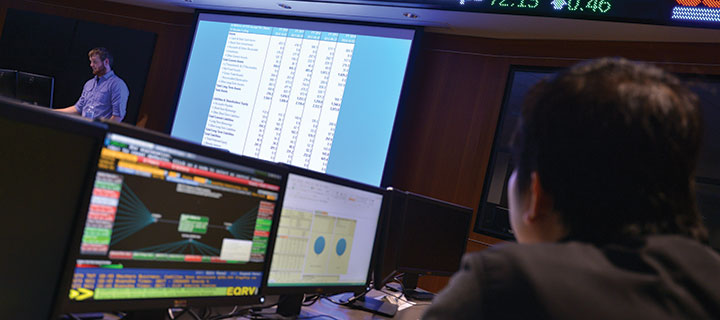 Student in Trading Room