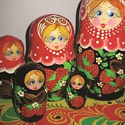 Photo of Russian nesting dolls.