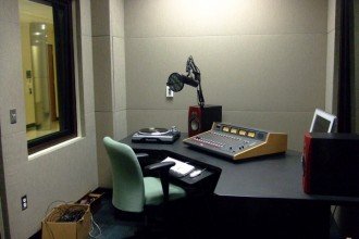 James Hickey Audio Lab; audio devices on a desk