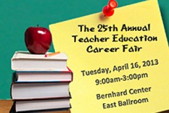 Poster for Teacher Education Career Fair.
