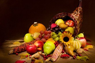 Photo of a Thanksgiving harvest.