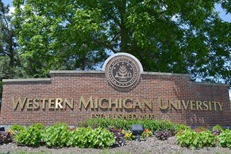 Photo of Western Michigan University sign.