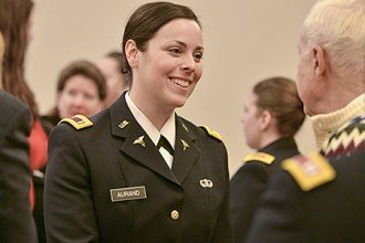 Photo of ROTC cadet Shelley Aurand.