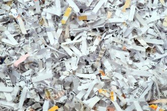 Photo of shredded paper.
