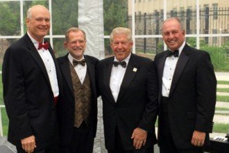 Photo of Dr. Hal Jenson, Dr. John Dunn, William Johnston and Ken Miller.