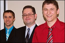 Photo of Christopher Ashbay, Justus Reule and Timothy Wickey.