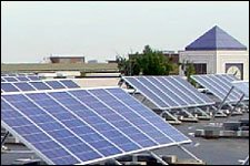 Photo of solar panels at WMU.