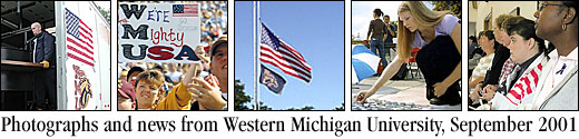 Photographs and news from Western Michigan University, September 2001